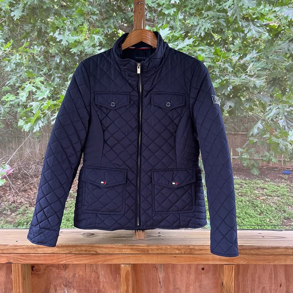 Tommy Hilfiger Women's Navy Quilted Jacket Size M